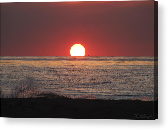 Sun Acrylic Print featuring the photograph Fishing Boat Sunrise by Robert Banach