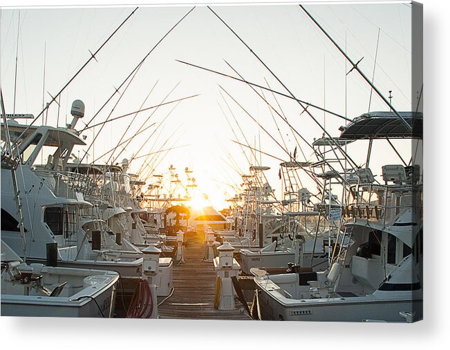 Fishing Acrylic Print featuring the photograph Fishing Yachts by Brian Kinney