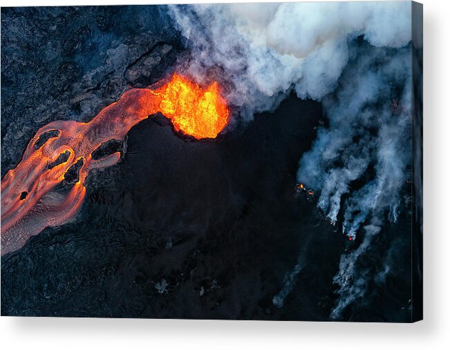 Puna Acrylic Print featuring the photograph Fissure 8 Cinder Cone by Christopher Johnson