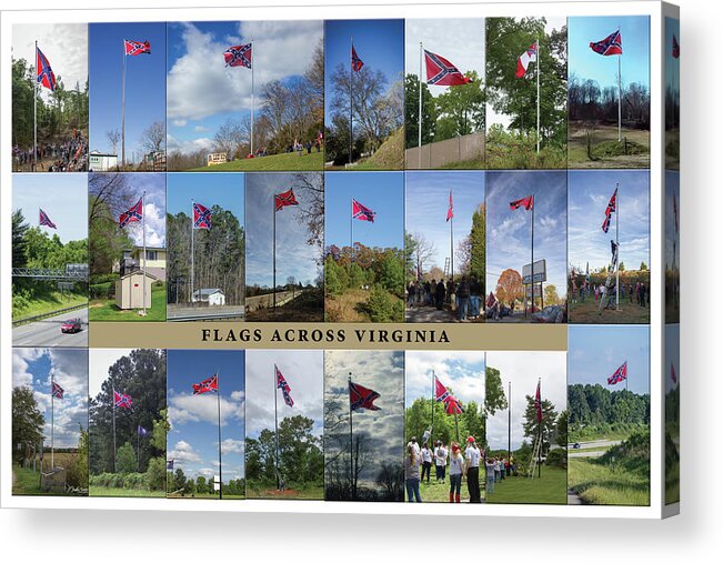 Flags Acrylic Print featuring the photograph Flags Across Virginia by Judy Smith