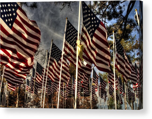 Flags Acrylic Print featuring the photograph Flags flags and more flags by David Bishop