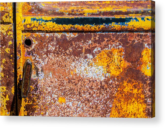 Door Acrylic Print featuring the photograph Flaky by Larry Goss