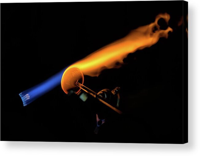 Glass Acrylic Print featuring the photograph Flame work by Digiblocks Photography