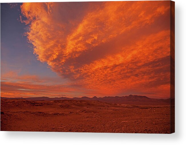  Acrylic Print featuring the photograph Flaming Skies by Stephen Dennstedt