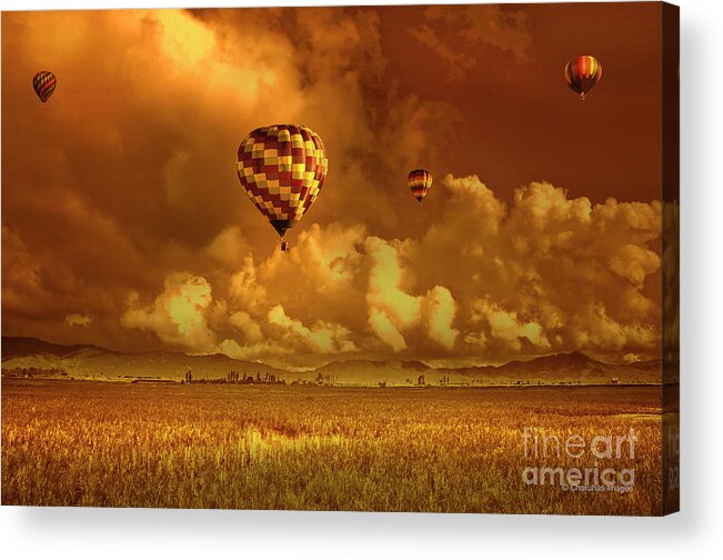 Sky Acrylic Print featuring the photograph Flaming Sky by Charuhas Images
