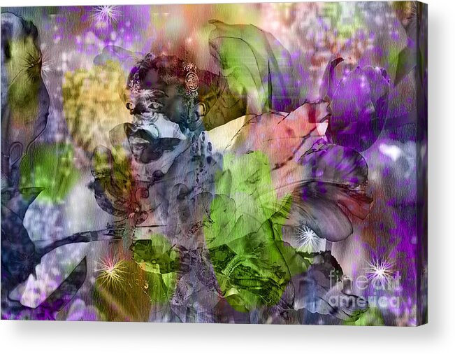 Floral Dream Acrylic Print featuring the digital art Floral Dream of Oriental Beauty by Silva Wischeropp