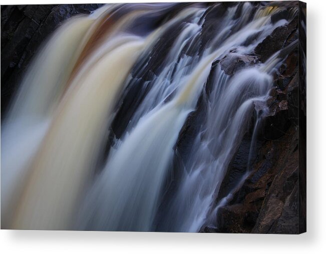 Waterfall Acrylic Print featuring the painting Flow by Joi Electa