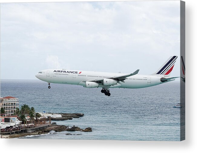 Air France (formally Socit Air France Acrylic Print featuring the photograph Fly AirFrance by Nick Mares