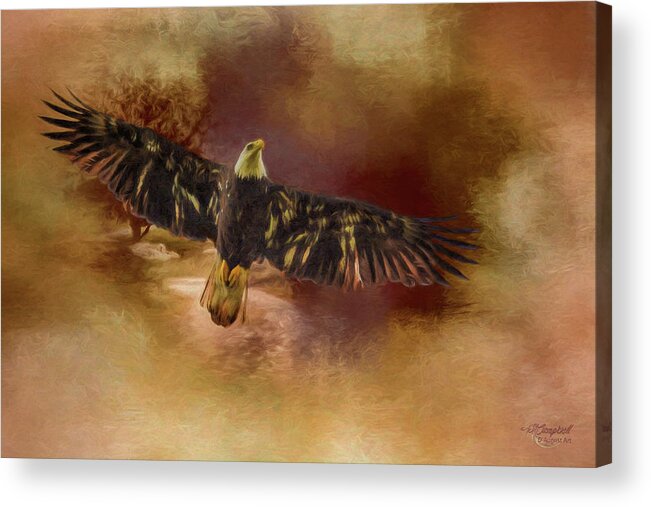  Acrylic Print featuring the painting Fly Like An Eagle by Theresa Campbell