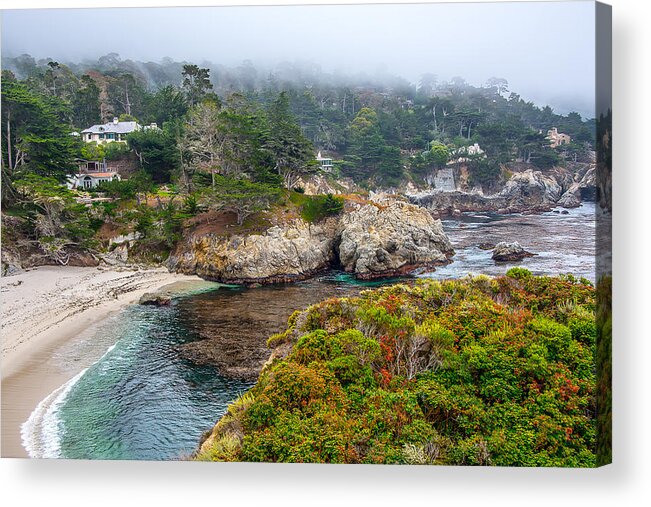  Acrylic Print featuring the photograph Fog on the Beach by Patrick Boening