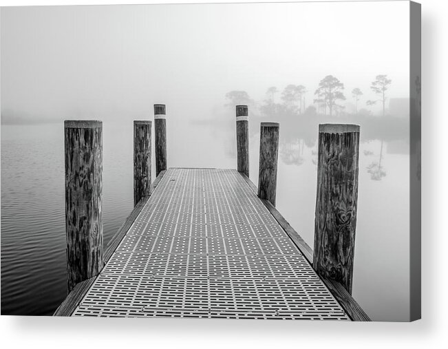 Canon 5dsr Acrylic Print featuring the photograph Foggy Dock in Alabama by John McGraw