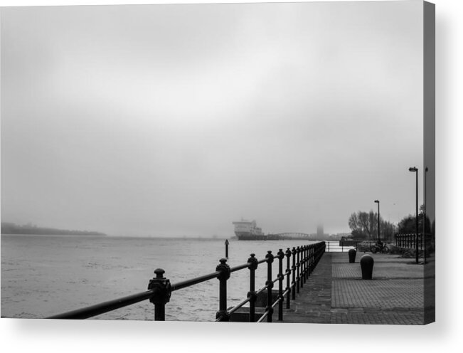 Port Acrylic Print featuring the photograph Foggy Mersey by Spikey Mouse Photography