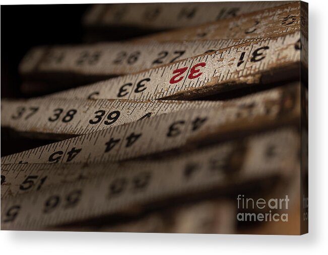 Ruler Acrylic Print featuring the photograph Folding Ruler 3 by Mike Eingle