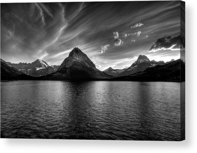 Black And White Acrylic Print featuring the photograph Folds In The Blanket Overhead by David Andersen