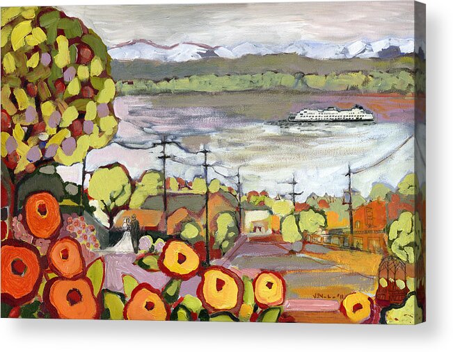 Edmonds Acrylic Print featuring the painting Fond Memories by Jennifer Lommers