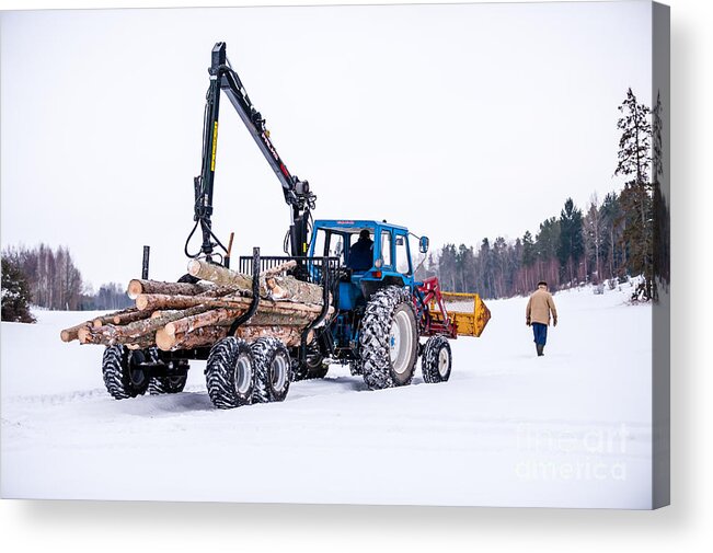 Forestry Acrylic Print featuring the photograph Forestry by Torbjorn Swenelius