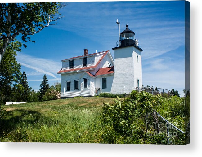 Lighthouse Acrylic Print featuring the photograph Fort Point Lighthouse Stockton Springs ME 2 by John Greco