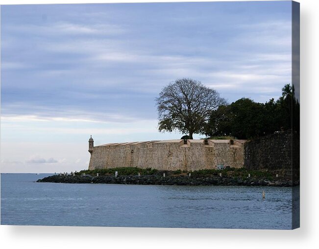 San Juan Acrylic Print featuring the photograph Fortress Wall by Lois Lepisto