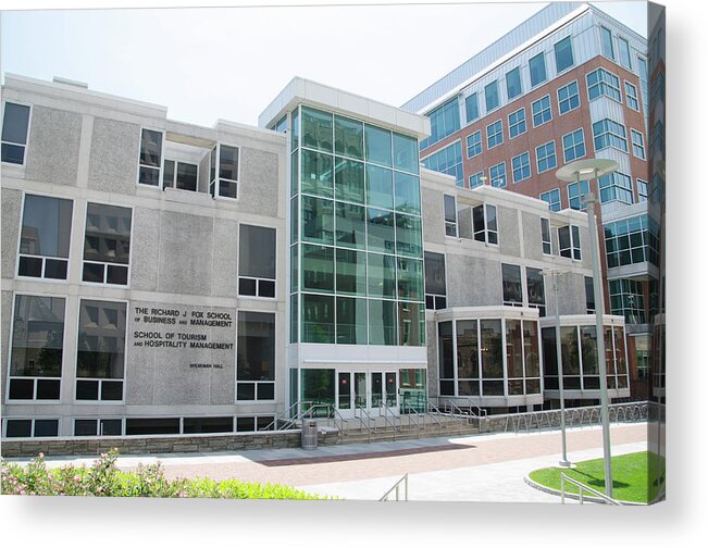 Fox Acrylic Print featuring the photograph Fox School of Business and Management - Temple University by Bill Cannon