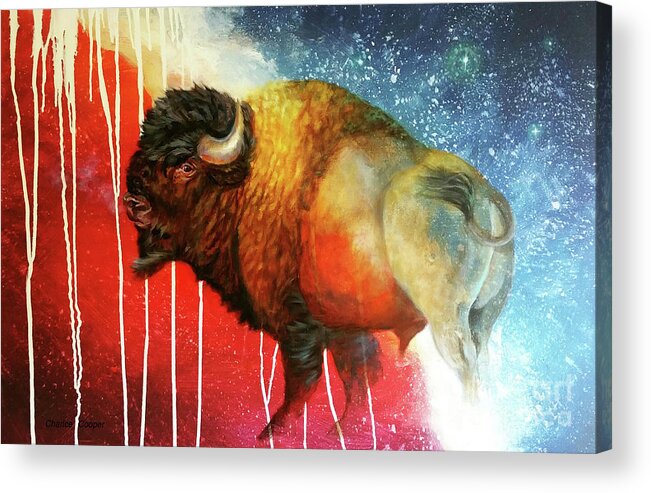 Wildlife Art Acrylic Print featuring the painting Freedom Roams by Charice Cooper