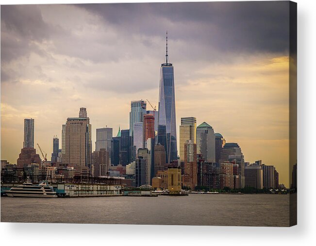 Hudson River Acrylic Print featuring the photograph Freedom Tower - Lower Manhattan 2 by Frank Mari