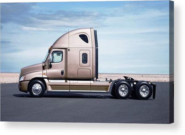 Freightliner Acrylic Print featuring the digital art Freightliner by Super Lovely