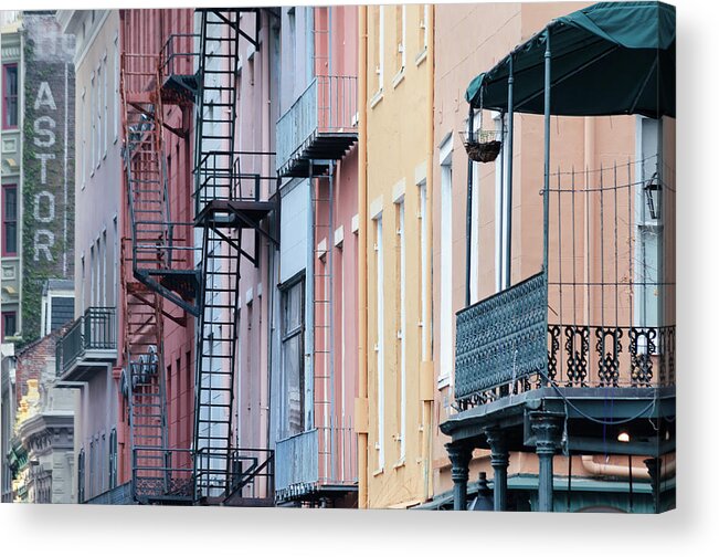 Architecture Acrylic Print featuring the photograph French Quarter Colors by Jim Shackett