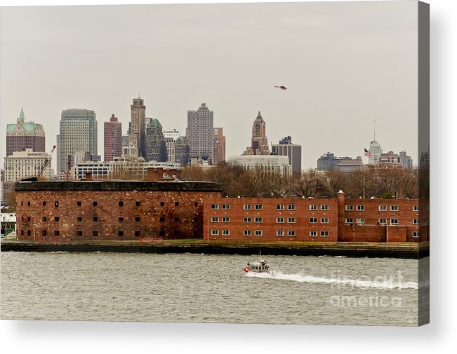 Ny Acrylic Print featuring the photograph From the sky and from water. by Elena Perelman