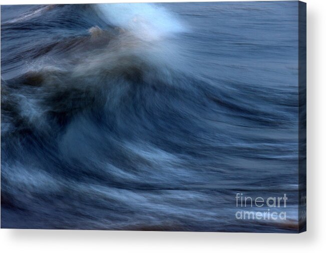 Grand Bend Acrylic Print featuring the photograph Frozen Swell by John Scatcherd