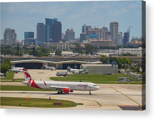 Fort Lauderdale Acrylic Print featuring the photograph Frt Lauderdale Airport/City by Dart Humeston