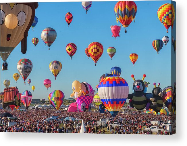Albuquerque New Mexico Acrylic Print featuring the photograph Funky Balloons by Tom Singleton