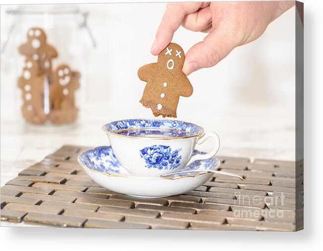 Tea Acrylic Print featuring the photograph Funny Gingerbread by Amanda Elwell