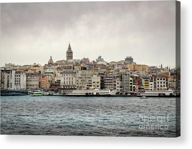 Skyline Acrylic Print featuring the photograph Galata Tower, Istanbul by Perry Rodriguez