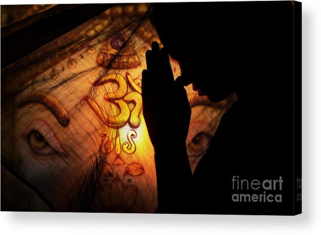 Girl Acrylic Print featuring the photograph Ganesha Dreams by Tim Gainey