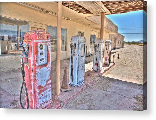 Gas Pumps Acrylic Print featuring the photograph Gas Pumps by Matthew Bamberg
