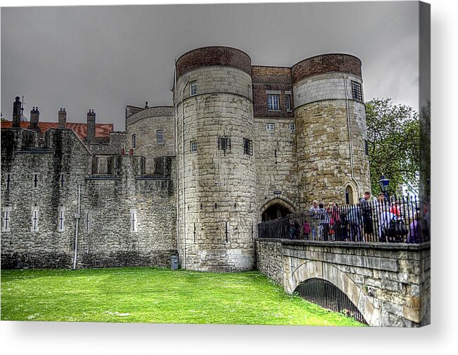 Tower Of London Acrylic Print featuring the photograph Gates to the Tower of London by Karen McKenzie McAdoo