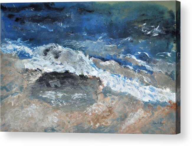 Sonal Raje Acrylic Print featuring the painting Gathering Storm by Sonal Raje