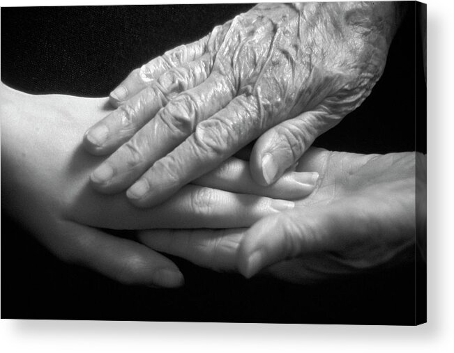 Hands Acrylic Print featuring the photograph Generations by Jerry Griffin