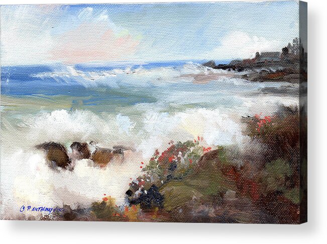 Visco Acrylic Print featuring the painting Gentle Breakers by P Anthony Visco