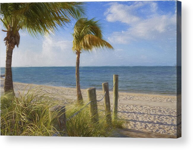 Smathers Beach Acrylic Print featuring the photograph Gentle Breeze at the Beach by Kim Hojnacki