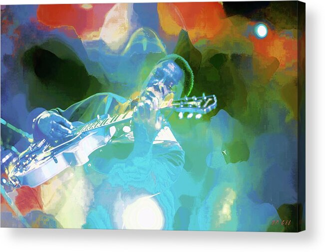 George Benson Acrylic Print featuring the photograph George Benson, Watercolor by Jean Francois Gil
