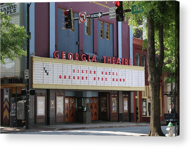 Georgia Theatre Acrylic Print featuring the photograph Georgia Theatre by Phil Rowe