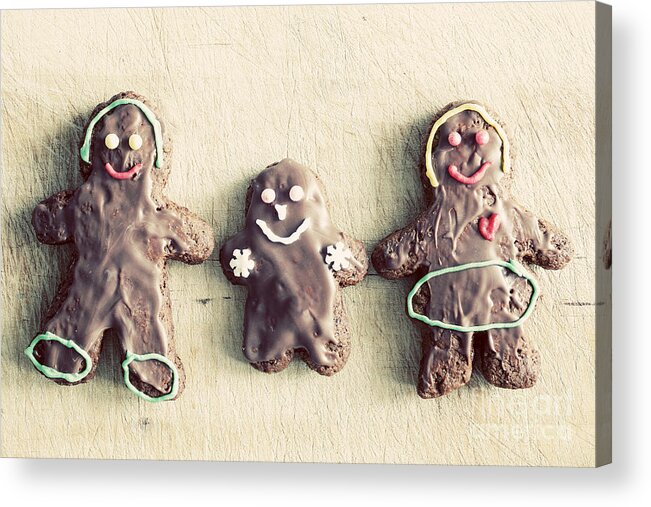 Gingerbread Acrylic Print featuring the photograph Gingerbread family by Michal Bednarek