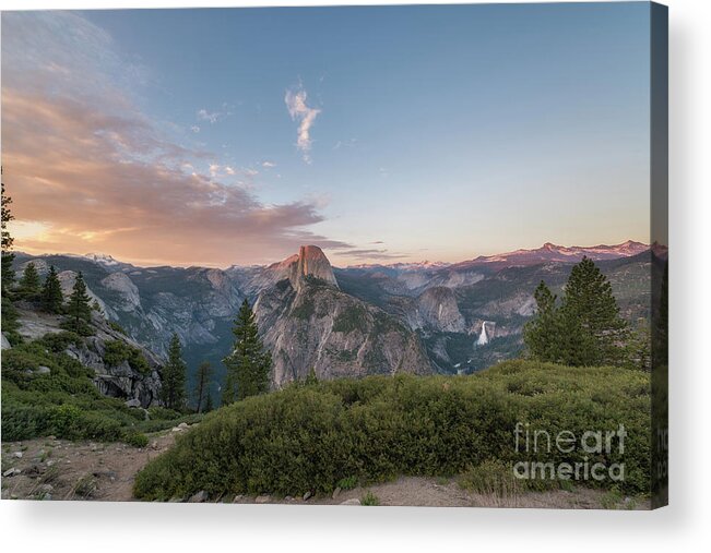 Yosemite Valley Acrylic Print featuring the photograph Glacier Point Amphitheater Sunset by Michael Ver Sprill