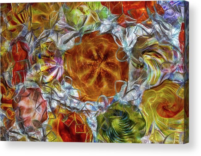 Abstract Acrylic Print featuring the photograph Glass Abstract #1 by Patti Deters