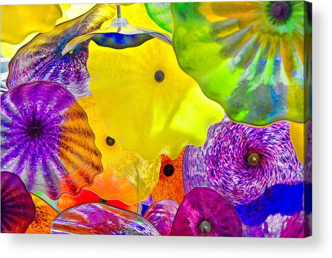 Abstract Acrylic Print featuring the photograph Glass Flowers by Ches Black