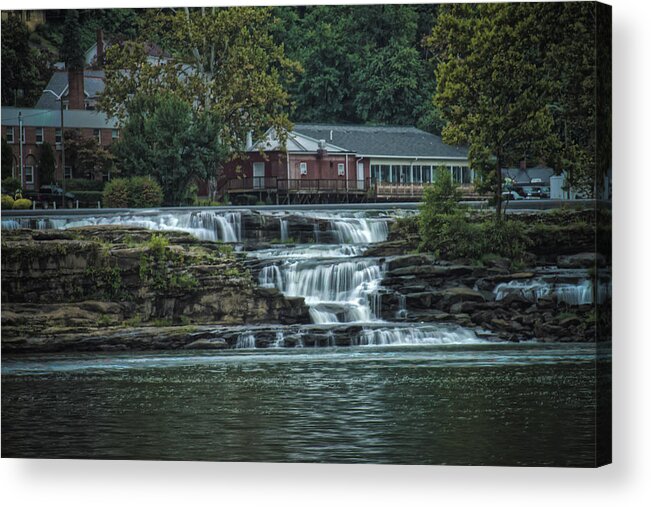 Daniel Houghton Acrylic Print featuring the photograph Glen Farris On the Falls by Daniel Houghton