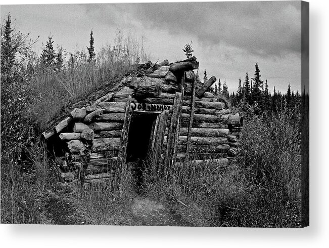 Gold Acrylic Print featuring the photograph Gold Rush Cabin - Yukon by Juergen Weiss