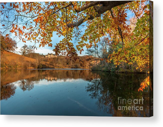 Biltmore Acrylic Print featuring the photograph Golden Autumn Colors at Biltmore by Dale Powell