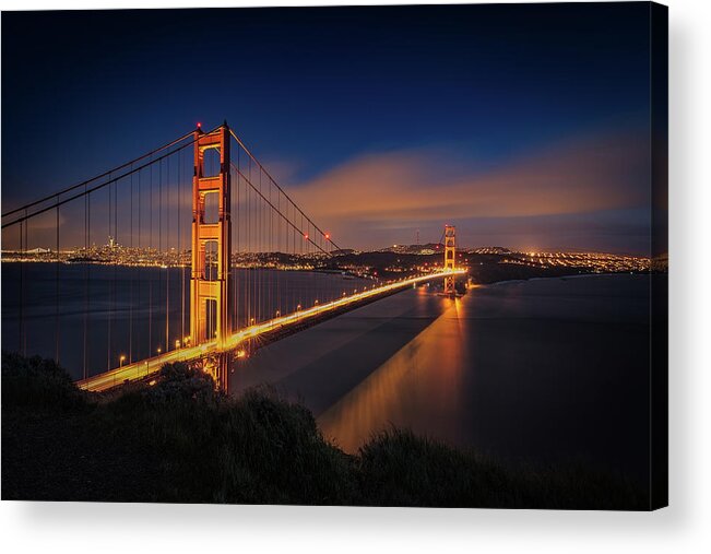 Alkatraz Acrylic Print featuring the photograph Golden Gate by Edgars Erglis